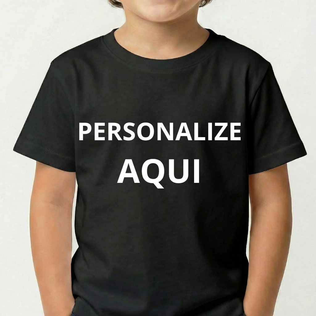 Camiseta Infantil Personalizada 100% Algodão Estampa de Alta Qualidade