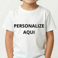 Camiseta Infantil Personalizada 100% Algodão Estampa de Alta Qualidade
