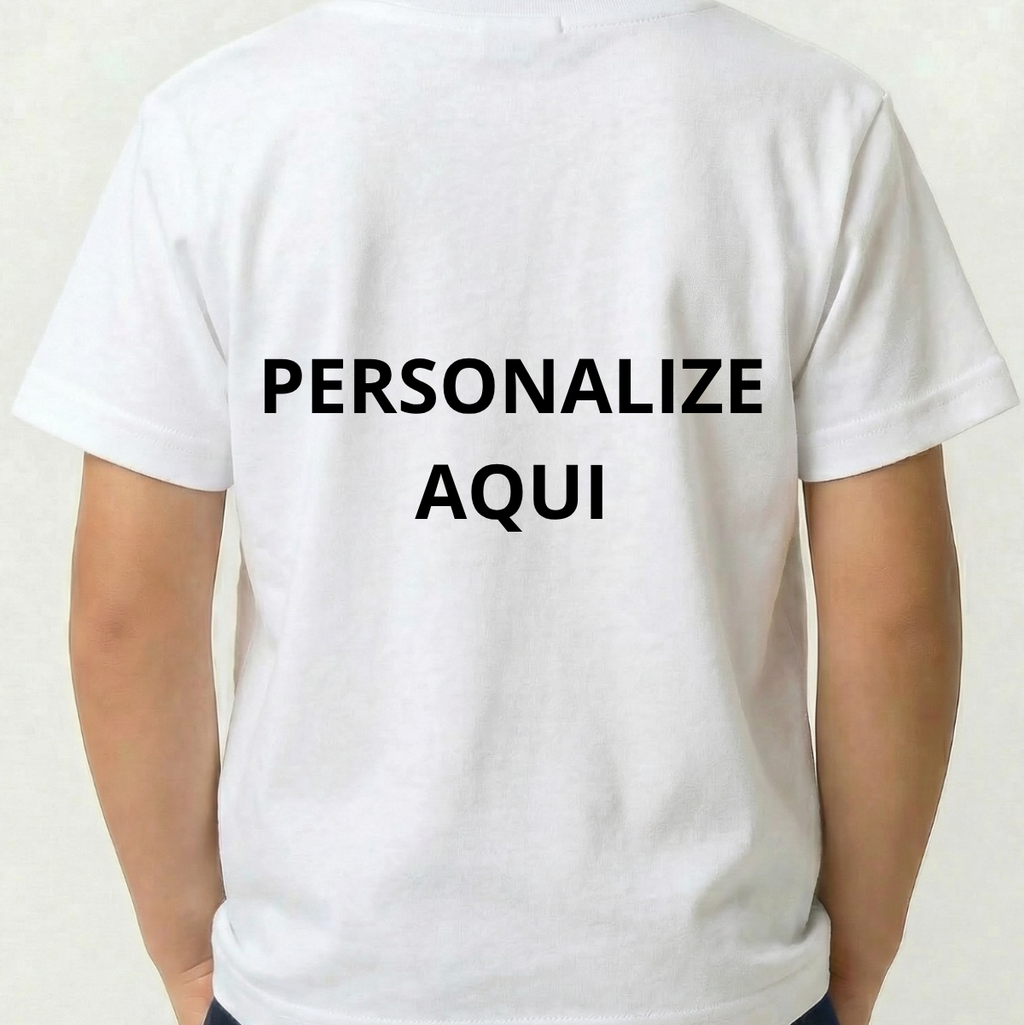 Camiseta Infantil Personalizada 100% Algodão Estampa de Alta Qualidade