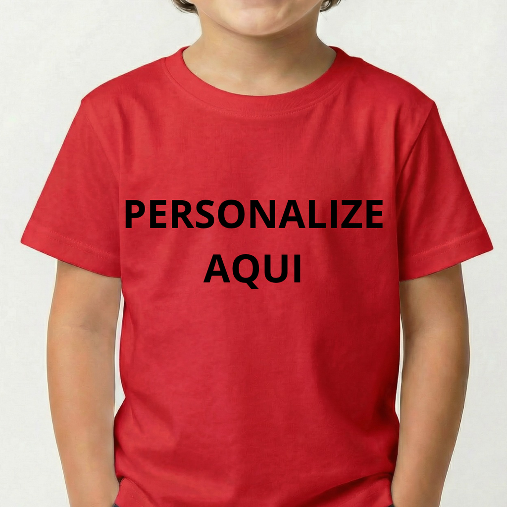 Camiseta Infantil Personalizada 100% Algodão Estampa de Alta Qualidade