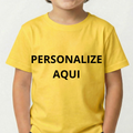 Camiseta Infantil Personalizada 100% Algodão Estampa de Alta Qualidade