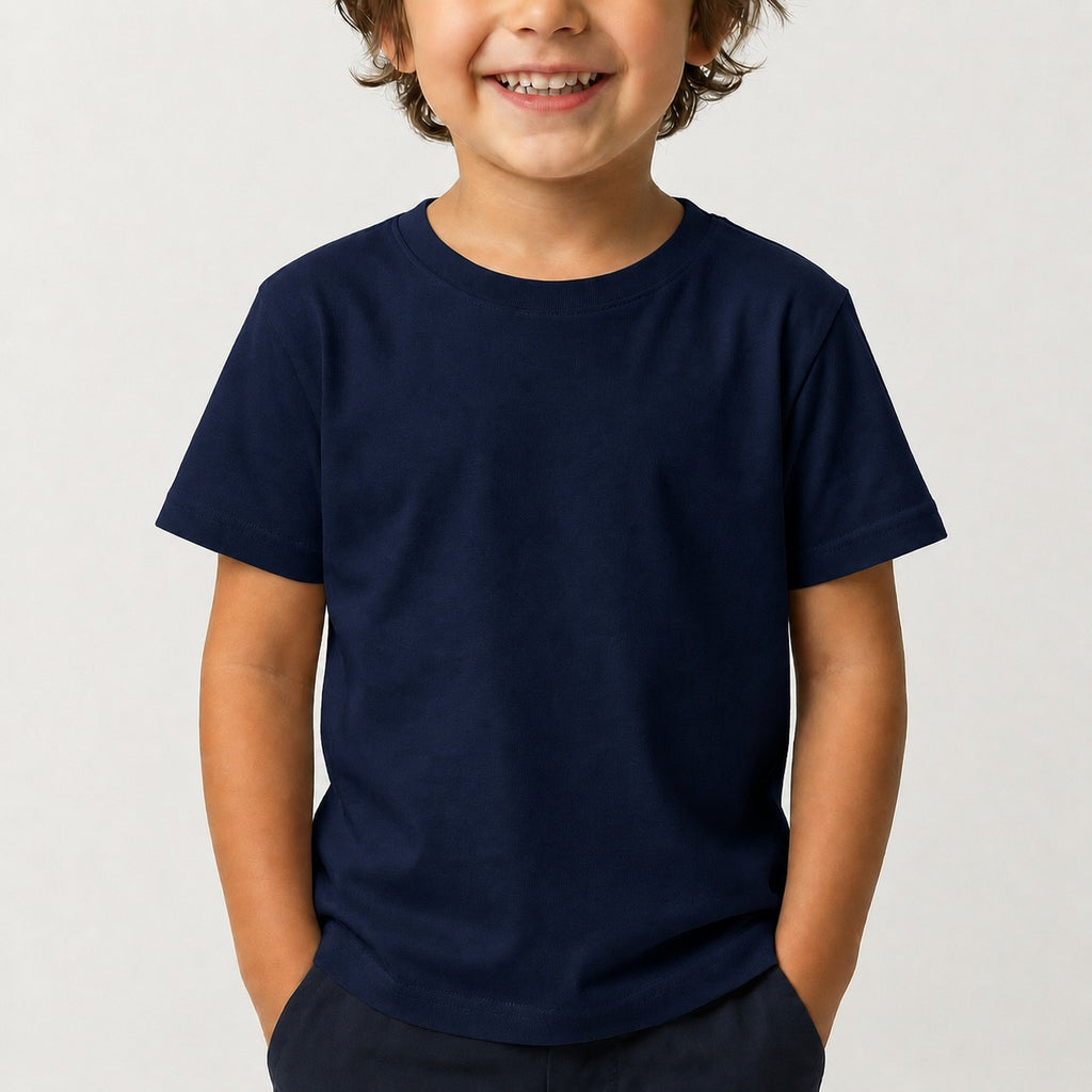 Camiseta Infantil Lisa 100% Algodão de Alta Qualidade